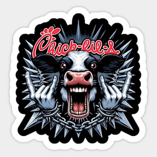 Metal Cow Sticker